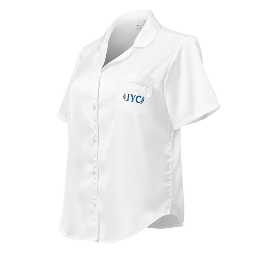 All-over print women’s short sleeve pajama top